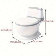 EZIFY Kids' Potty Training Toilet - Realistic Design With Enlarged Seat, Unisex Baby Toddler Toilet For Independent Potty Use - Pink - View 4