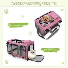 Zaino per animali domestici - Rosa Mix - Visualizzare 2