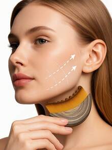 1支全新淋巴轮廓面部刷，干刷式面部刷，淋巴引流按摩器，精准贴合肌肤，缓解疲劳，1支装，旅行必备，经济实惠，旅行化妆刷，女士礼物，化妆师，专业全套化妆工具 - 多色 - 查看 4