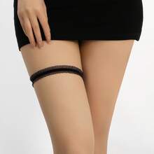 1pc Fashionable Minimalist Lace Trim Sexy Leg Garter, Bridal Lolita Cute Princess High Elasticity Leg Strap Accessory - Multicolor - View 1