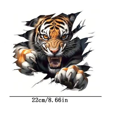 1 Stück/2 Stück/3 Stück Tiger Bügelbild Patches, zum Aufbügeln und waschbar, geeignet für T-Shirts, Jeans, Pullover, Taschen, Kissen