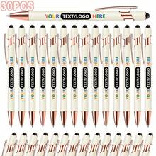 30pcs Customized Metal Ball Pens, Laser Engraved, Ideal Gift For Educators, Students And Corporate Events - 套裝 - 查看 14