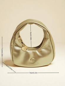 儿童时尚新月形手提包，女孩休闲单肩包，零钱包，口红盒，柔软个性化包包，节日礼物，金色，银色，白色，黑色，粉色，可爱钱包 - 彩色 - 查看 7