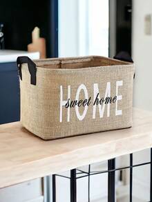 Organizador de lavandería de yute para armario, organizador de juguetes para habitación de niños, cesta de almacenamiento plegable de 30x22x18 - Multicolor - Ver 4