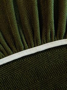 1pc Solid Color Stretch Jacquard Sofa Seat Cushion Cover, L-Shaped Sofa Cover, Separate Sofa Backrest Cover, Dirt-Resistant & Anti-Slip, Easy To Remove And Wash, Suitable For Living Room Decor, Furniture Protection, Multiple Sizes Available - Dark Green - View 10