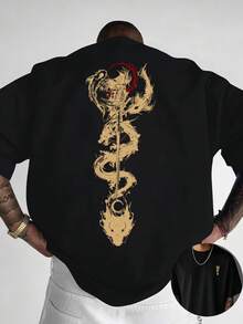 Camiseta Elementos Japoneses Camisa Blusa Unissex Masculino Feminino 100% Algodão Top Premium Street Wear Lançamento Envio Imediato Varias Cores!! Plus Size - Preto - Visão 2