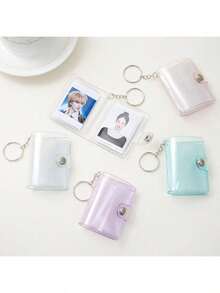20个1英寸迷你亮白色相册钥匙扣，简约优雅学生Votpull相册 - 透明1件 - 查看 6
