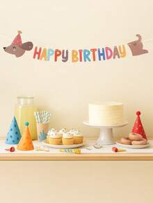 Bộ 1 banner trang trí sinh nhật chó Dachshund, cờ giấy trang trí sinh nhật hình chó Dachshund dễ thương, banner nền chủ đề Dachshund, trang trí tiệc mừng em bé sắp chào đời, phông nền tiệc tiết lộ giới tính, trang trí tiệc sinh nhật lần thứ nhất. - Chó Dachshund - Xem 5
