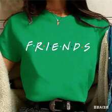 Refreshing SummerFashion Friends TV Show Funny Cartoon T Shirt Women Graphic Best Friends Harajuku T-Shirt Korean Style Tshirt Top Female 2026 - 綠色 - 查看 1