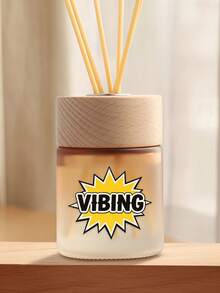 1pc VIBING Fun Stickers – Eye-Catching Starburst Graphic For Personalizing Laptops, Water Bottles, Notebooks, And Helmets! - one-size - View 6