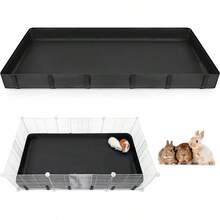 1pc Black Guinea Pig Cage Liner, Guinea Pig Waterproof Liner, Guinea Pig Bedding With Waterproof Bottom, Suitable For Grid, Cage Pad, Suitable For Guinea Pigs, Rabbits, Hamsters, Bunnies, Cage Not Included (Cage Is For Display Only) - Black - View 9