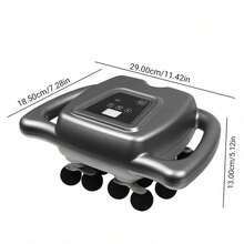 Percussion Massage Gun With 16 Heads & 99 Intensity Levels | 9 Custom Programmes For Deep Muscle Stimulation In Back, Legs, Arms & Waist | Professional Recovery & Health Gift - Dark Grey - View 3