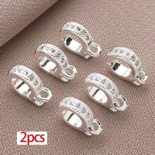 2个18K金铰链式拉扣吊坠环金属吊坠环黄铜立方氧化锆扣环项链手链钥匙扣饰品配件 - 彩色 - 查看 13