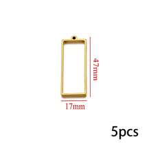 1/5件 304不锈钢PVD镀金心形方形UV树脂硅胶模具耳环底座吊坠连接器珠宝制作 - 彩色 - 查看 57