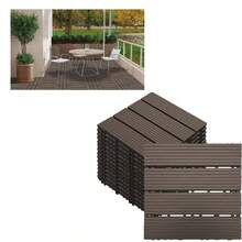 9 piezas de baldosas para terraza de 11,8 x 11,8 pulgadas, Baldosas de plástico para todo tipo de clima, para el patio trasero, terraza, pórtico, alberca, balcón - A - Ver 2