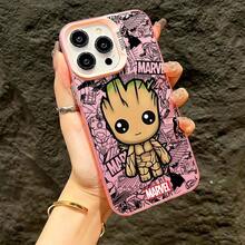 Marvel What  Groot Phone Case Adorned With Disney. Compatible With IPhone 17, 16, 15, 14, 13, 12, And 11 Pro Models. Made Of Durable TPU With Shockproof Protection. A Perfect Gift For Fans, Birthdays, Holidays, And Special Occasions. - 粉色 - 查看 2