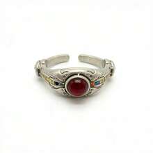 1pc Unique Knight Belt Ring, Adjustable Anime Ring Jewelry For Party - Silver - View 4