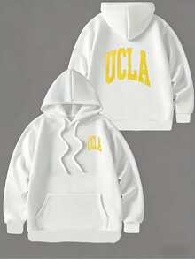 Hooded Sweatshirt Men, Short And Slightly Wide, Enhances Body Proportion - White - View 1