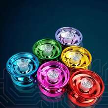 Juguete Yoyo profesional de 6 colores, aleación de aluminio, yo-yos para niños principiantes, regalo, accesorios protectores de dedos Yo-yo WKZC - Amarillo - Ver 3