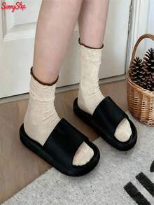 Women Flat Sandals - 黑色 - 查看 3