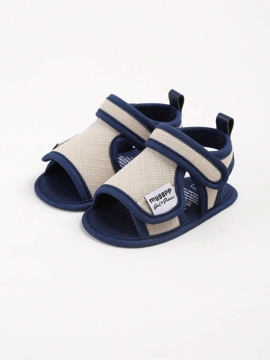 婴儿男女童夏季沙滩凉鞋防滑软橡胶鞋底幼儿户外闭趾学步鞋 - 米色 - 查看 1