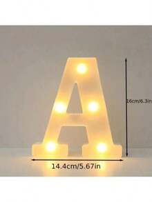 6.3 英寸可定制 LED 字幕灯 - 1 件，壁挂式，电池供电 - 非常适合婚礼、生日、家居装饰 - 白色 - 查看 31