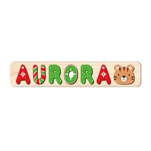 1pc Customized Name Puzzle, Personalized 3D Letter Puzzle And Wooden Name Puzzle. Ideal Gift For Baby Boys And Girls On Birthday, Christmas, Anniversary! - Red and Green On the Right - View 14