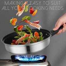 12pcs Heavy-Duty Stainless Steel Cookware Set With Non-Stick Coating & Glass Lids - Complete Pots And Pans Kit , Stainless Steel  Saucepan Stock Pot Set Kitchen, Induction Cookware Compatible For All Stovetops (/), Durable For Home & Professional - Silver - View 9