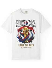 South Korea World Cup 2026 T Shirt Colors, Soccer Fan Tee, Football Shirt Unisex Gift For Couples - 白色 - 查看 1