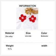 ZAA树脂花朵耳环，时尚百搭，尽显高端设计。这款树脂花朵耳环休闲、可爱、独特，适合女性佩戴。 - 彩色 - 查看 5