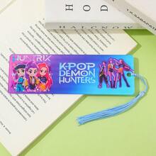 KPOP Witch Hunting Theme Tassel Bookmark, Includes Personal Character, Cute Mascot, And Full Staff Illustrations. Bright Gradient Of Pink, Purple And Blue Tones, Paired With Matching Tassels To Add Atmosphere. Practical Stationery Bookmark For Students To Mark Reading Progress - Multicolor - View 19