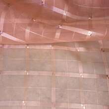 Voile Fabric Checkered Curtain | Checkered Voile - Curtains, General Decorations - 玫瑰32 - 查看 3