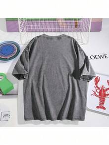 Star Print Tee Shirt, Tees For Men, Casual Short Sleeve T-Shirt For Summer - 灰色 - 查看 2