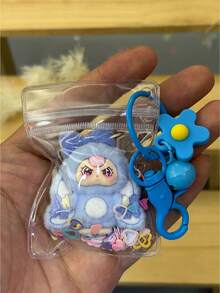 1pc Classic 3-Year-Old Rabbit Plush Doll Series PVC Decoration, Featuring Exquisite Floral Keychain And Glitter Transparent Protective Bag, Lightweight And Portable, Ideal As New Year, Thanksgiving, Christmas, And Other Holiday Limited Edition Gifts, Party Favors, And Family Gathering Presents - Multicolor - View 12