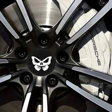 56mm/65mm Car Center Wheel Hub Cap Butterfly Bone Face Mask Wheel Sticker Decal - 4pcs - View 5