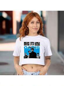 Blusa Cropped Live 25 Oasis Tour Turne Brasil - Branco - Visão 1