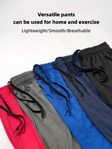 10-Piece Sports Quick Drying, Men's Sports Shorts Set, Colorful Multi Piece Shorts, Casual Knitted Fabric, Suitable For Gym, Hiking, Running, Basketball, Beach, Outdoor Activities, Sports - With Pockets - 黃色 - 查看 6