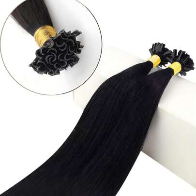 U Tip Hair Extensions Human Hair Natural Black K Tip Hair Extensions Human Hair Black Long Straight Fit Any Occasions Add Length