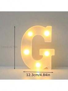 6.3 英寸可定制 LED 字幕灯 - 1 件，壁挂式，电池供电 - 非常适合婚礼、生日、家居装饰 - 白色 - 查看 13