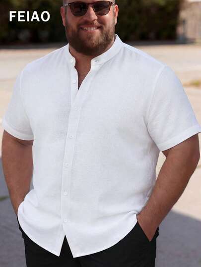 1 pieza Camisa de tejido de punto de unicolor, verano