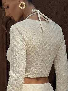 2026 New Beige Casual Minimalist Beach Vacation Style 4-Piece Bikini Swimsuit Set For Women - White - View 4