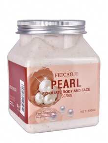 Exfoliante corporal de frutas vegetales de 500 g para limpieza profunda, exfoliación y suavizado de la piel; exfoliante de sales de baño - perla - Ver 9