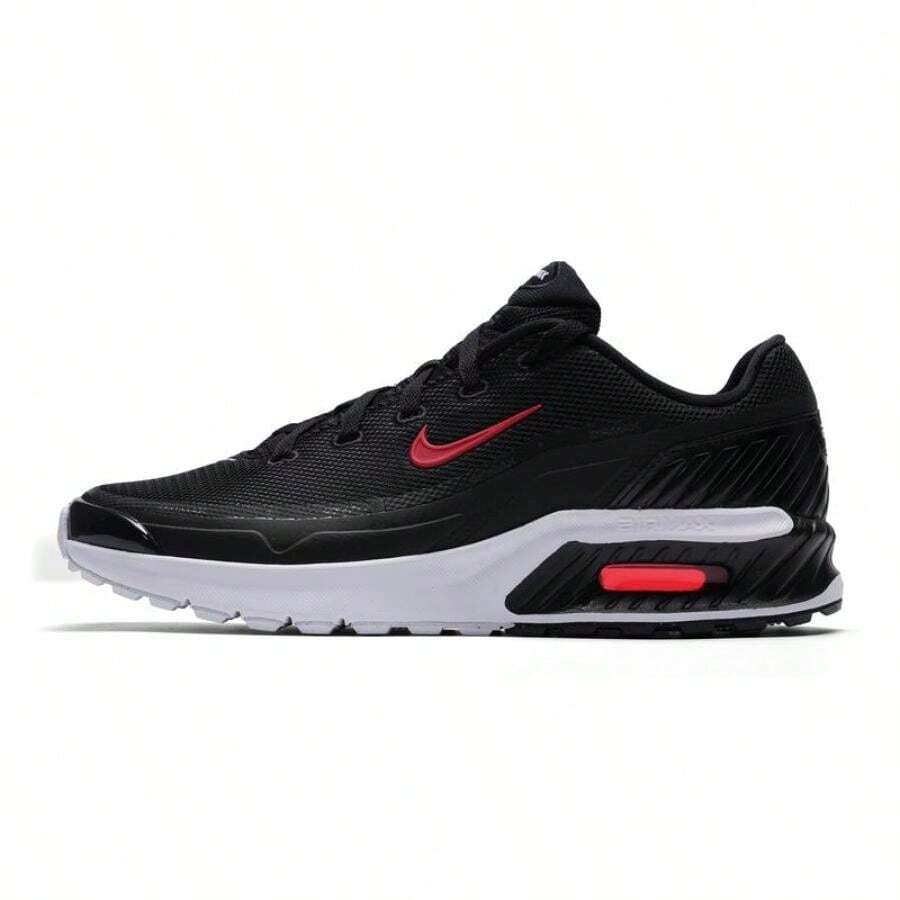 Nike Zapatos casuales para hombre, zapatos casuales cómodos, M AIR MAX BIA Zapatos ligeros y cómodos para uso casual, viajes y actividades al aire libre IO9416-001 - Negro/Blanco/Rojo universitario/Negro carbón - Ver 1
