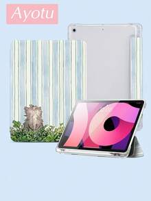 Ayotu 1 chiếc ốp lưng máy tính bảng và Kindle hình mèo con hoạt hình sọc xanh trắng, tương thích với iPad thế hệ thứ 10, iPad 11/Air thế hệ thứ 4/Air thế hệ thứ 7/9.7 inch, Galaxy Tab A9 Plus, Kindle (thế hệ thứ 11 - ra mắt năm 2024) (6 inch), Kindle Paperwhite thế hệ thứ 12 năm 2024. Món quà tuyệt vời cho mùa lễ hội, kiểu dáng đơn giản và thời trang. - Nhiều màu - Xem 3