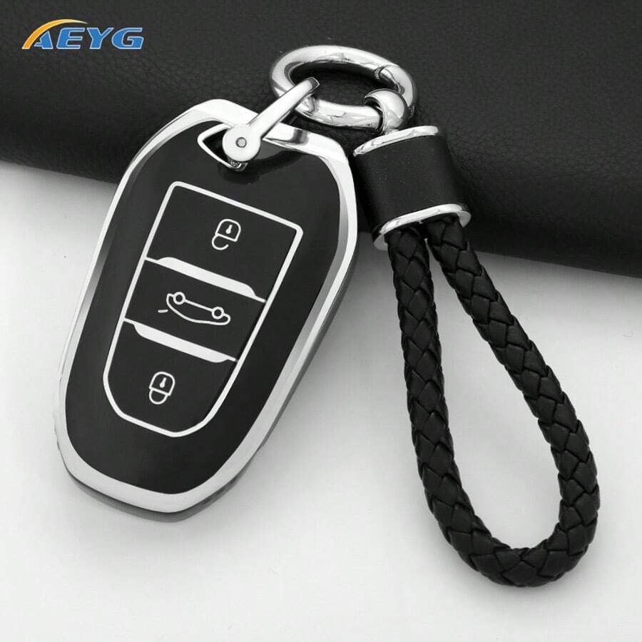 Ốp bảo vệ chìa khóa xe hơi bằng TPU cho Peugeot 308 408 508 2008 3008 4008 5008, C4 C4L C6 C3-XR Picasso DS3 DS4 DS5 - Peugeot B - Xem 1