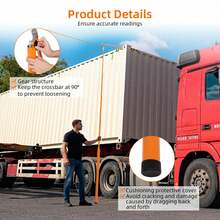 GCCSJ Height Measuring Stick,20FT Load Height Measuring Stick, Metric& Imperial, Sturdy Fiberglass Truck Height Stick With Adjustable Pole,Professional Non-Conductive Truck Height Measuring Stick For Trucks Car Haulers Trailer - A - View 11