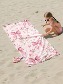Personalized Children's Beach Towel, Perfect Summer Birthday Gift, Suitable For Various Summer Occasions. Customizable Beach Towel And Accessories, Applicable For Beach, Swimming Pool, Travel, Camping, Yoga And More. - Multicolor - View 7