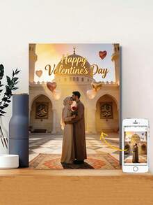 可定制木框帆布墙画 - 个性化家庭肖像和动态照片,印刷精美,适合客厅、卧室或家庭办公室装饰,营造温馨的房间氛围,高品质复制装裱帆布画 - 彩色 - 查看 6