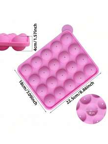 1个20孔硅胶棒棒糖模具，硅胶棒棒糖蛋糕模具，适用于烘焙巧克力冰块，也适用于制作蛋糕球、巧克力、糖果，不粘，可用于烤箱/洗碗机/冰箱，烘焙配件，厨房必备品 - 彩色 - 查看 11