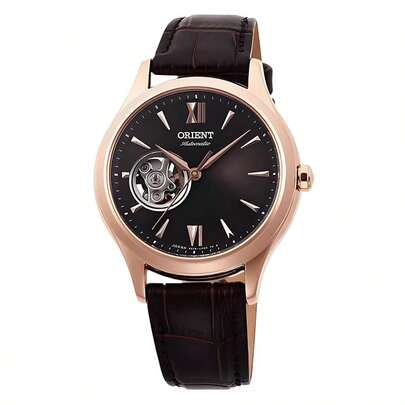 Orient Women's Automatic Mechanical Watch, Classic Japanese Made, Open-Heart Mechanical Dial Color - Brown, Classic Ladies Watch/RA-AG0023Y